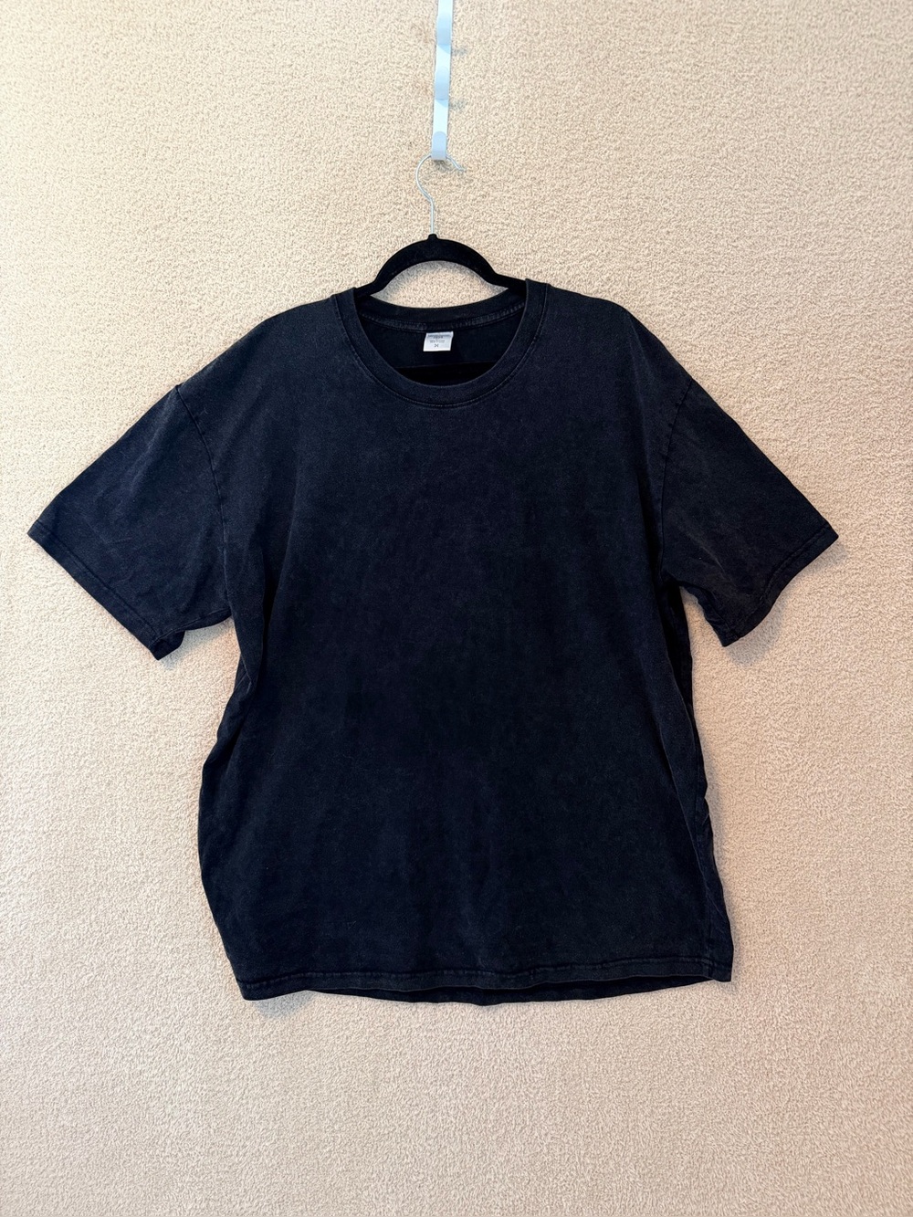Women’s Washed Faded Black Oversized Cotton T-Shirt XL